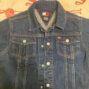 Tommy Hilfiger Kids Size 7 Blue Denim Classic Jean Jacket Snap Front